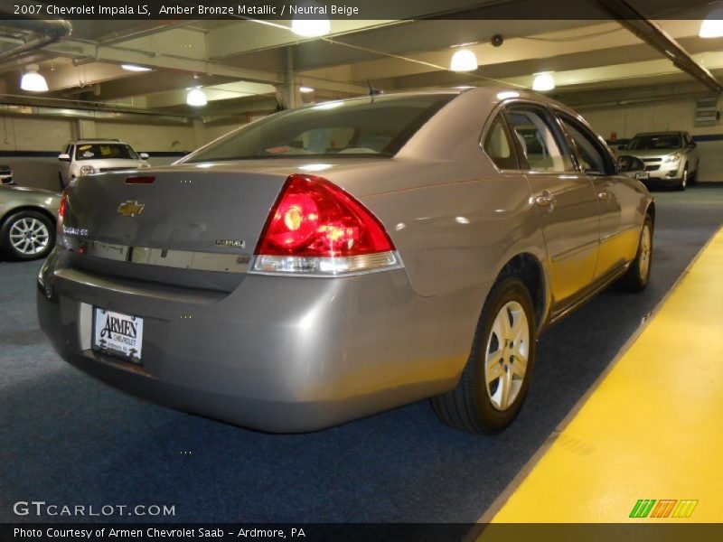 Amber Bronze Metallic / Neutral Beige 2007 Chevrolet Impala LS