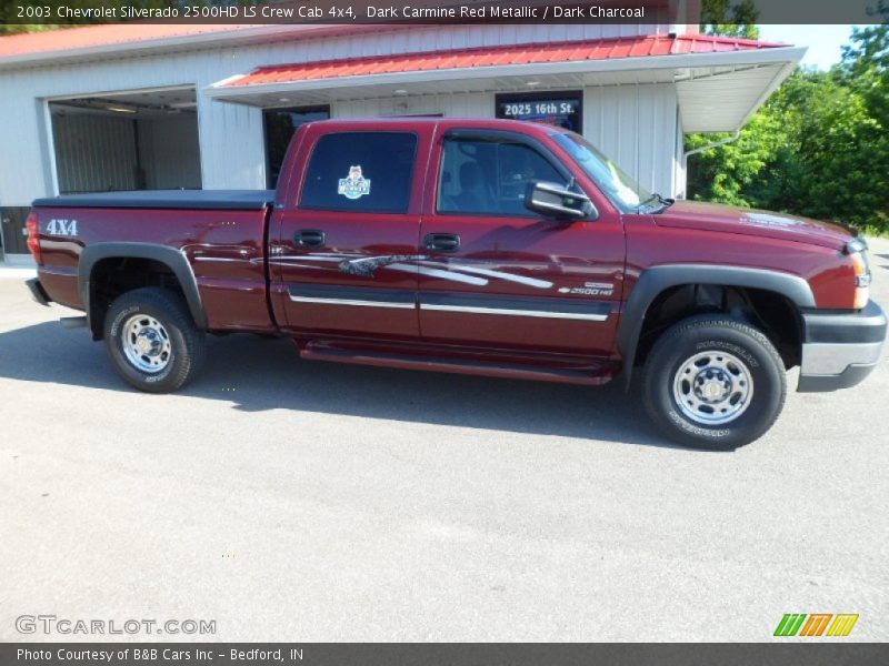 Dark Carmine Red Metallic / Dark Charcoal 2003 Chevrolet Silverado 2500HD LS Crew Cab 4x4