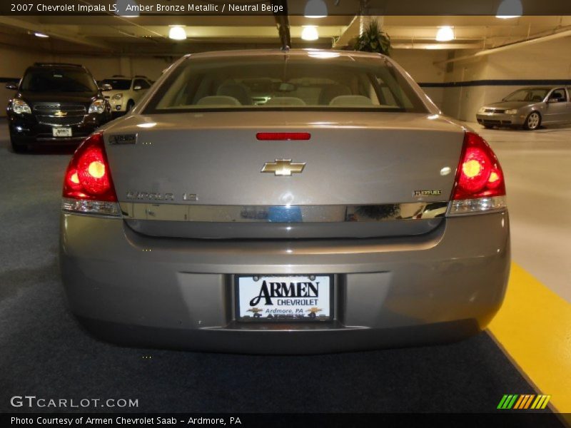 Amber Bronze Metallic / Neutral Beige 2007 Chevrolet Impala LS