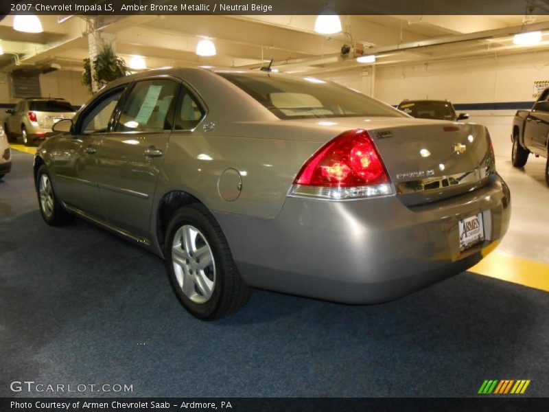 Amber Bronze Metallic / Neutral Beige 2007 Chevrolet Impala LS