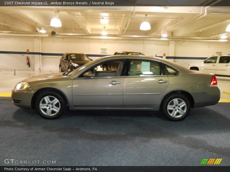 Amber Bronze Metallic / Neutral Beige 2007 Chevrolet Impala LS