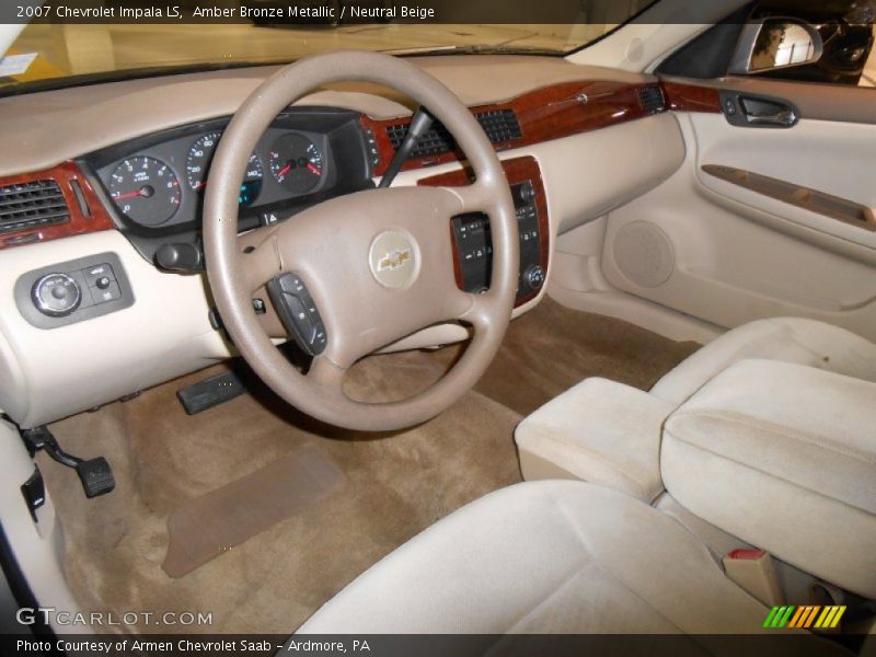 Amber Bronze Metallic / Neutral Beige 2007 Chevrolet Impala LS
