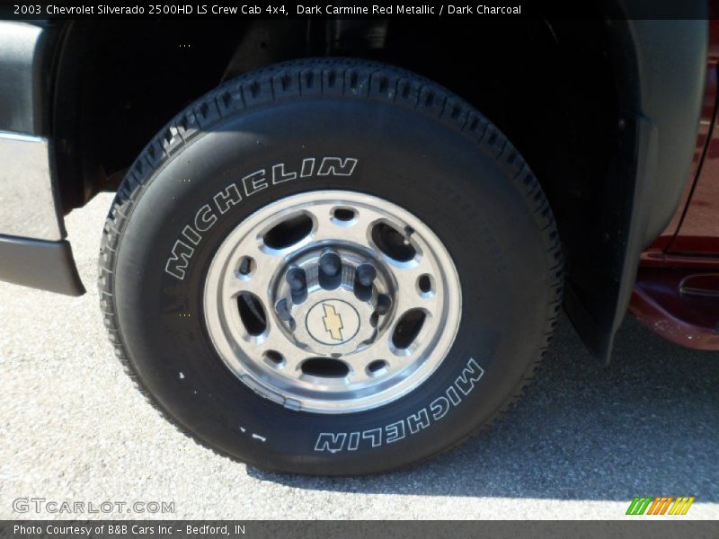 Dark Carmine Red Metallic / Dark Charcoal 2003 Chevrolet Silverado 2500HD LS Crew Cab 4x4