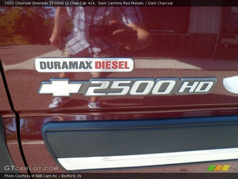 Dark Carmine Red Metallic / Dark Charcoal 2003 Chevrolet Silverado 2500HD LS Crew Cab 4x4