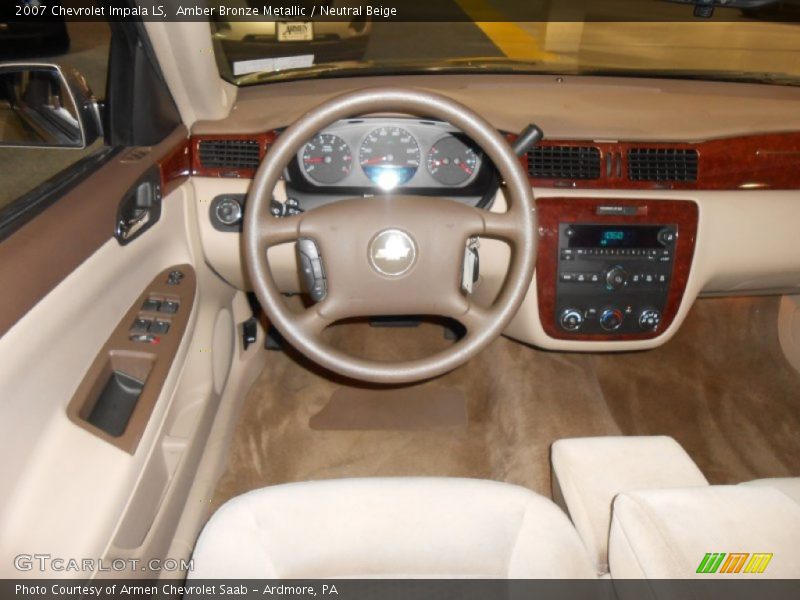 Amber Bronze Metallic / Neutral Beige 2007 Chevrolet Impala LS