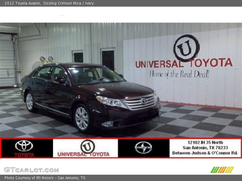 Sizzling Crimson Mica / Ivory 2012 Toyota Avalon