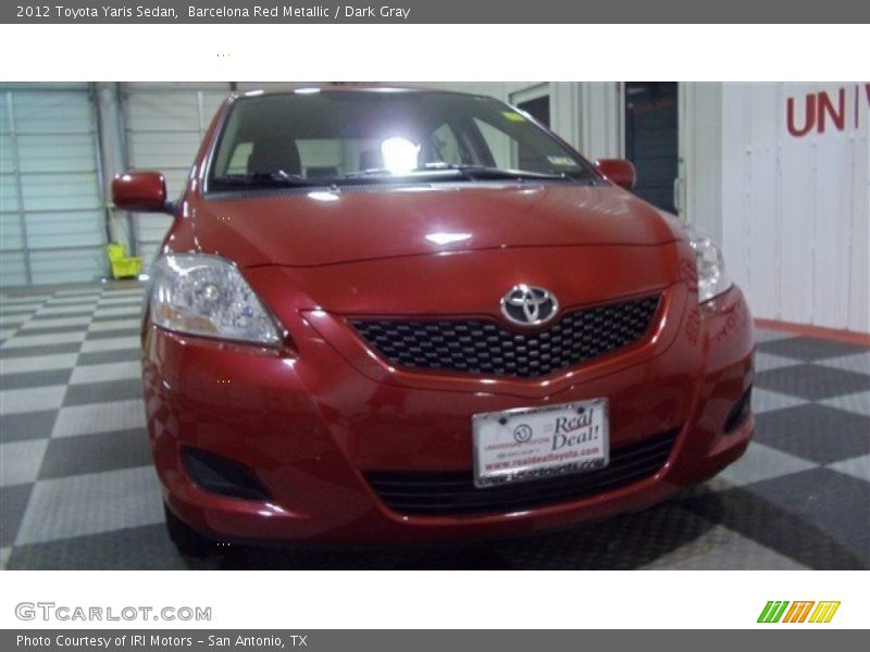 Barcelona Red Metallic / Dark Gray 2012 Toyota Yaris Sedan