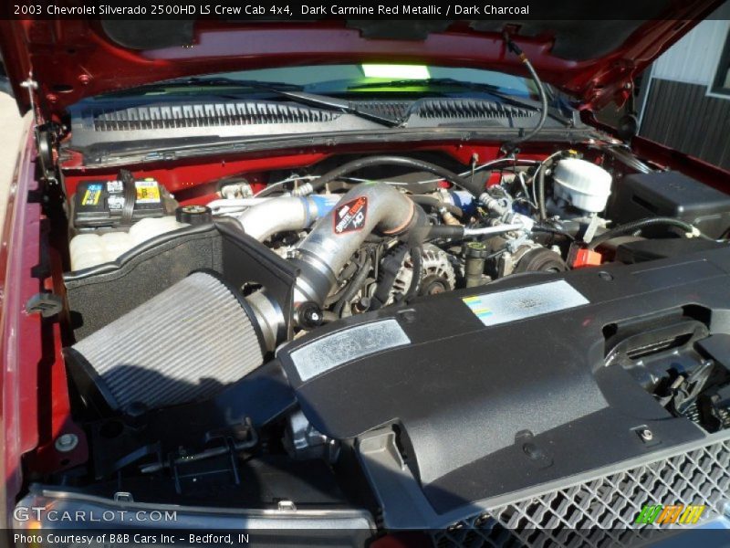 Dark Carmine Red Metallic / Dark Charcoal 2003 Chevrolet Silverado 2500HD LS Crew Cab 4x4