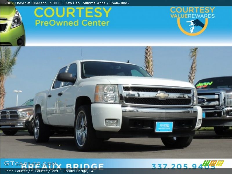 Summit White / Ebony Black 2007 Chevrolet Silverado 1500 LT Crew Cab