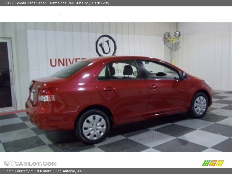 Barcelona Red Metallic / Dark Gray 2012 Toyota Yaris Sedan