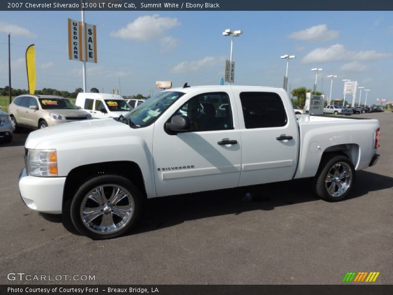 Summit White / Ebony Black 2007 Chevrolet Silverado 1500 LT Crew Cab