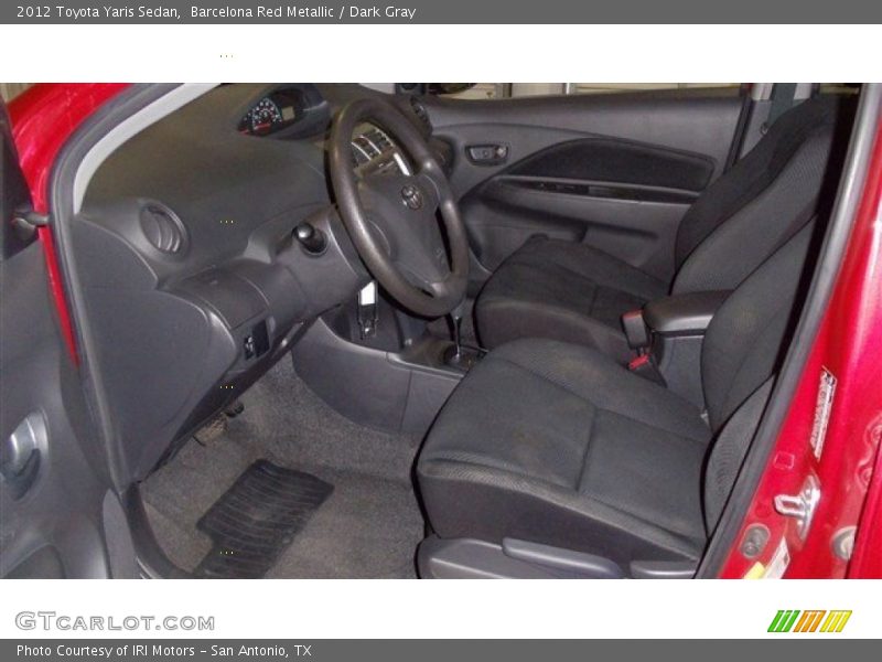 Barcelona Red Metallic / Dark Gray 2012 Toyota Yaris Sedan