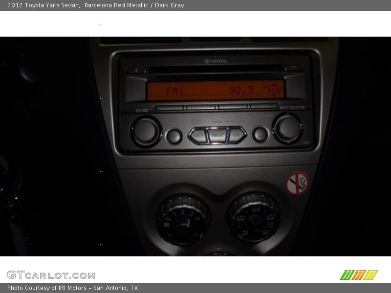 Barcelona Red Metallic / Dark Gray 2012 Toyota Yaris Sedan