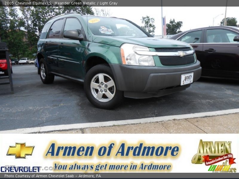 Meander Green Metallic / Light Gray 2005 Chevrolet Equinox LS