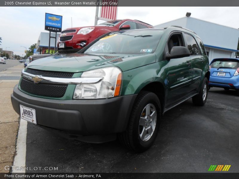 Meander Green Metallic / Light Gray 2005 Chevrolet Equinox LS