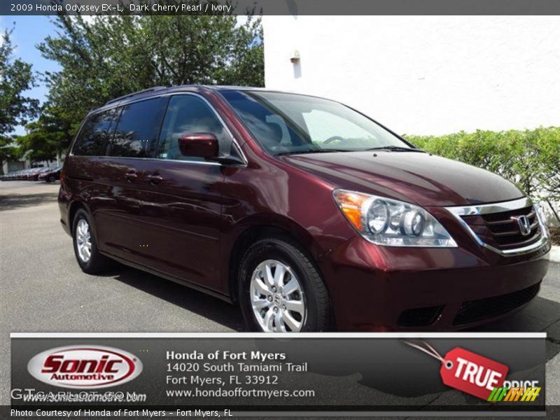 Dark Cherry Pearl / Ivory 2009 Honda Odyssey EX-L