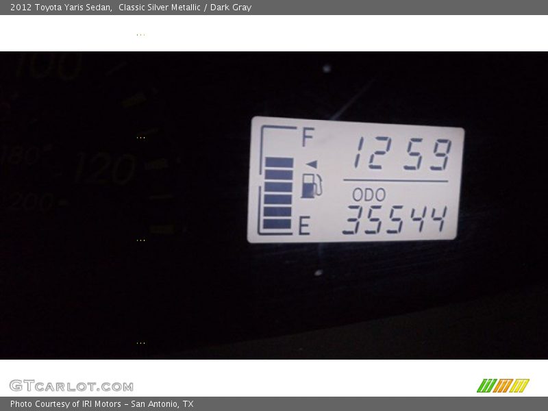 Classic Silver Metallic / Dark Gray 2012 Toyota Yaris Sedan