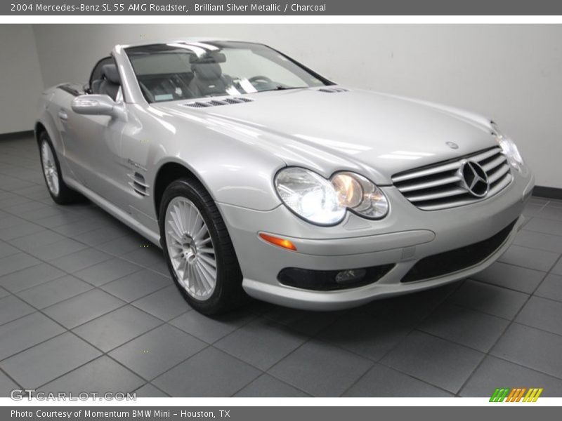 Brilliant Silver Metallic / Charcoal 2004 Mercedes-Benz SL 55 AMG Roadster