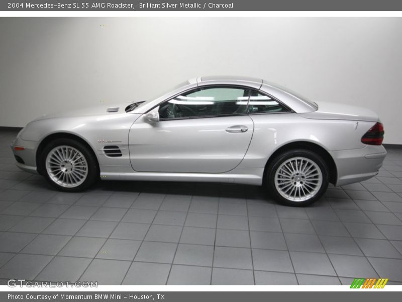 Brilliant Silver Metallic / Charcoal 2004 Mercedes-Benz SL 55 AMG Roadster