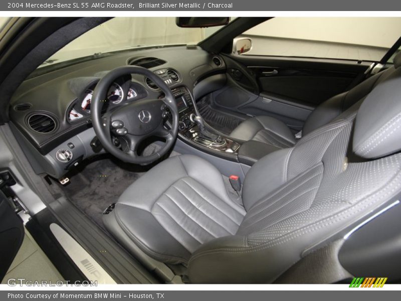 Brilliant Silver Metallic / Charcoal 2004 Mercedes-Benz SL 55 AMG Roadster