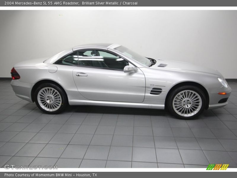 Brilliant Silver Metallic / Charcoal 2004 Mercedes-Benz SL 55 AMG Roadster