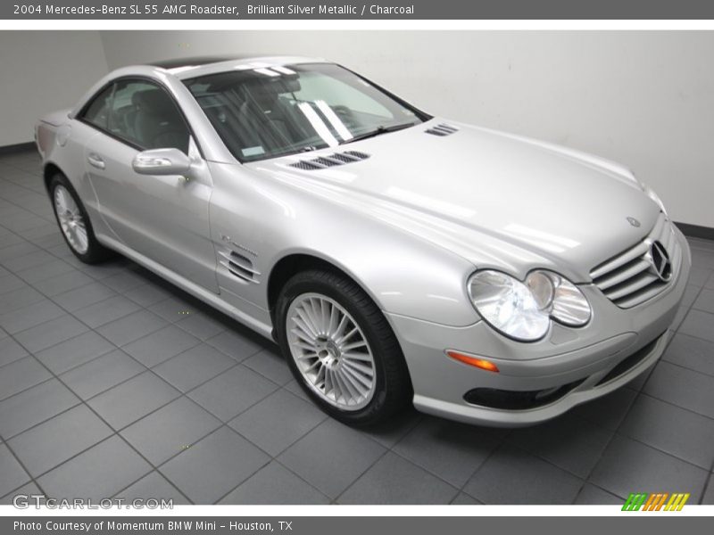 Brilliant Silver Metallic / Charcoal 2004 Mercedes-Benz SL 55 AMG Roadster