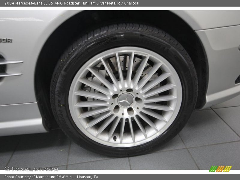 Brilliant Silver Metallic / Charcoal 2004 Mercedes-Benz SL 55 AMG Roadster