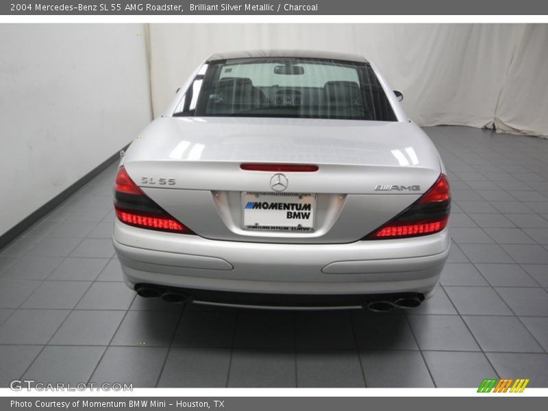 Brilliant Silver Metallic / Charcoal 2004 Mercedes-Benz SL 55 AMG Roadster