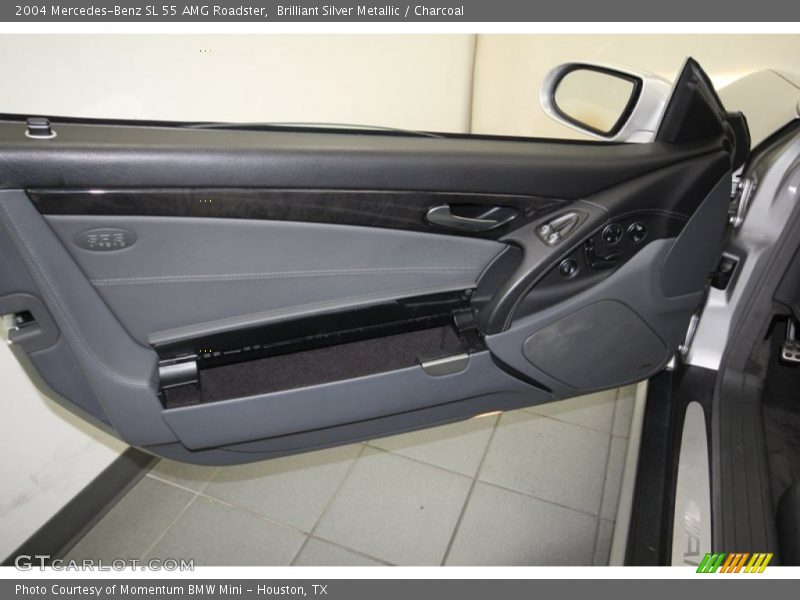 Brilliant Silver Metallic / Charcoal 2004 Mercedes-Benz SL 55 AMG Roadster