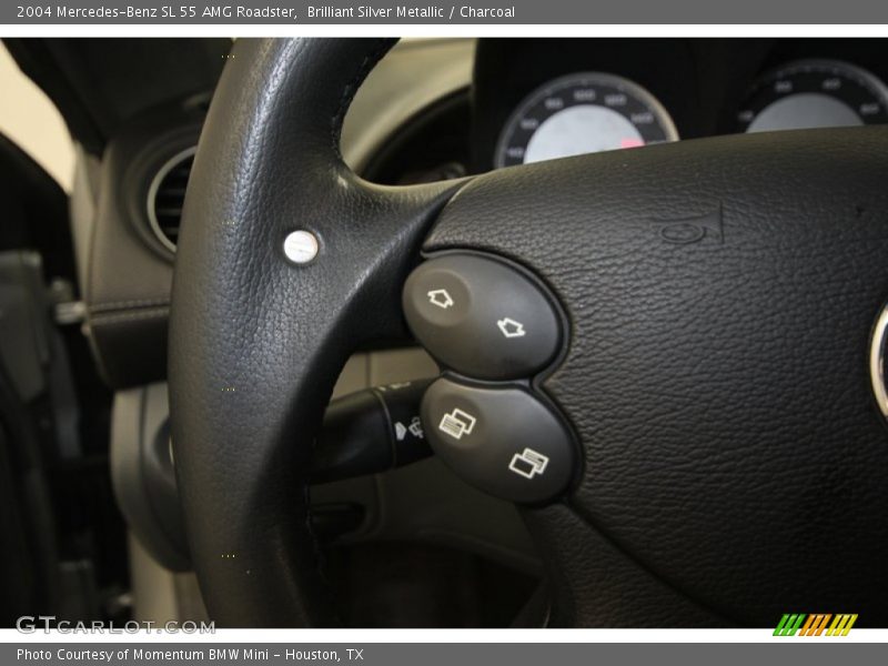 Brilliant Silver Metallic / Charcoal 2004 Mercedes-Benz SL 55 AMG Roadster