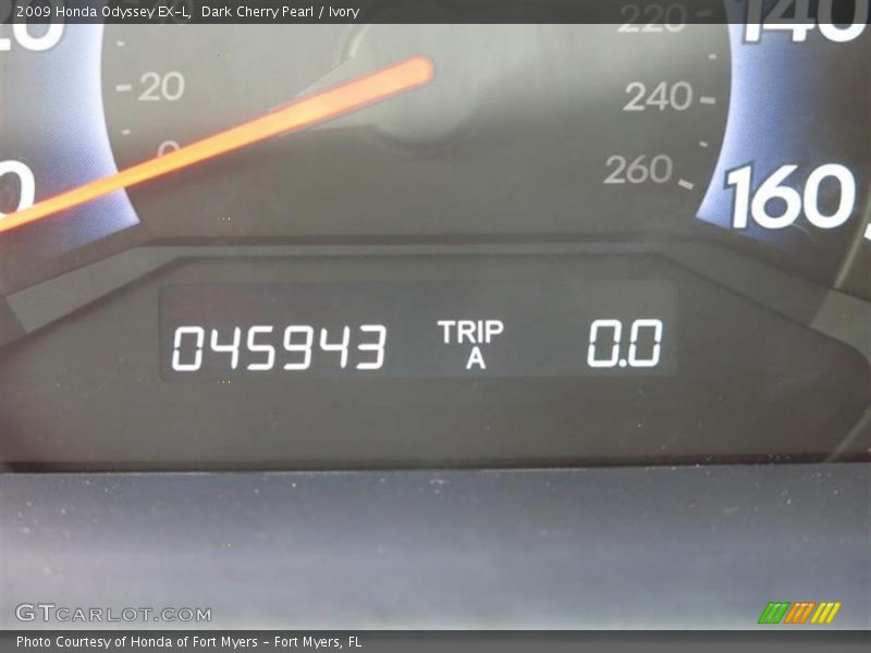 Dark Cherry Pearl / Ivory 2009 Honda Odyssey EX-L
