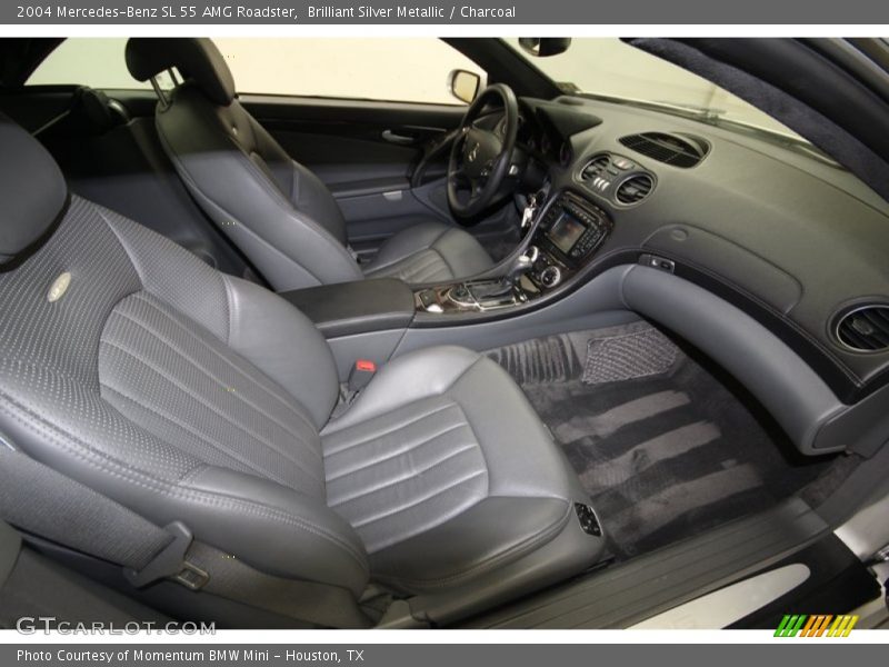 Brilliant Silver Metallic / Charcoal 2004 Mercedes-Benz SL 55 AMG Roadster