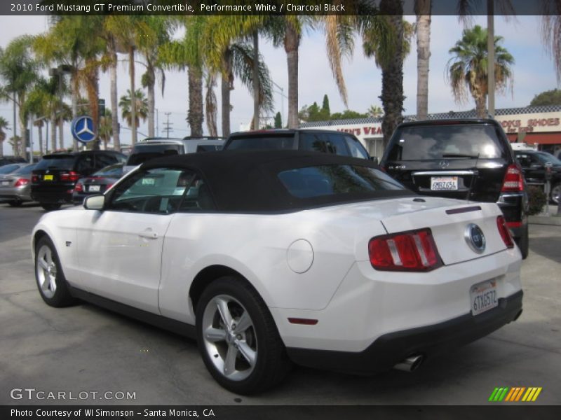 Performance White / Charcoal Black 2010 Ford Mustang GT Premium Convertible