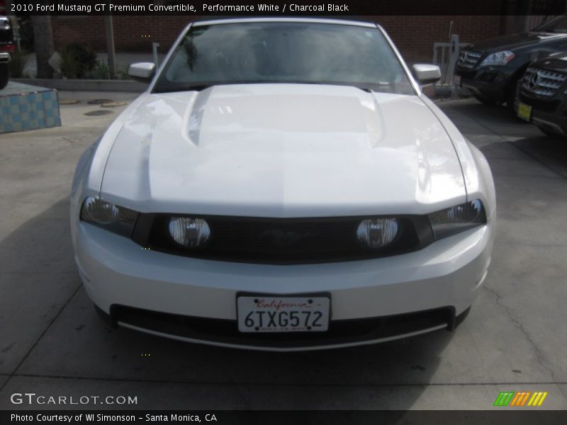Performance White / Charcoal Black 2010 Ford Mustang GT Premium Convertible