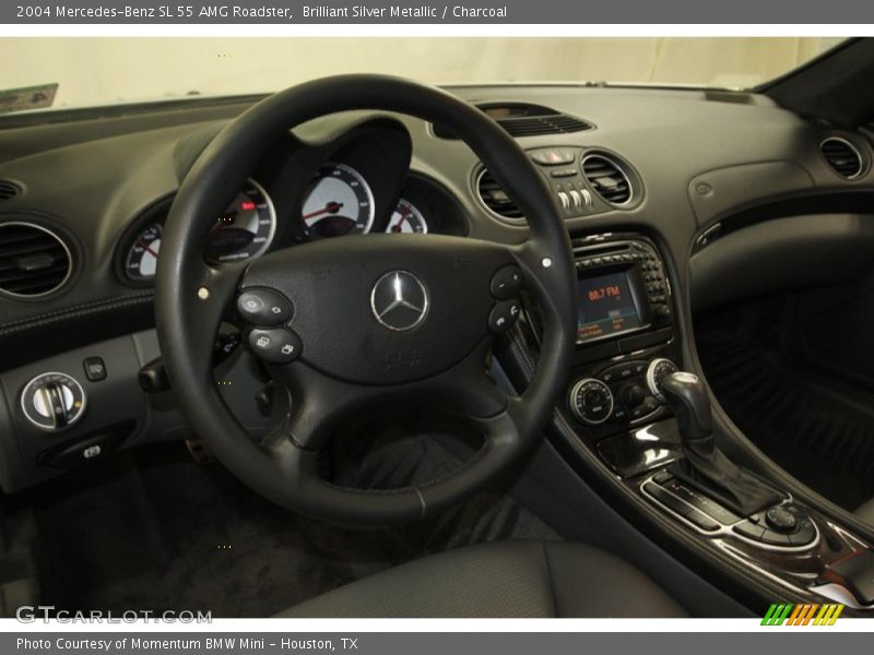 Brilliant Silver Metallic / Charcoal 2004 Mercedes-Benz SL 55 AMG Roadster