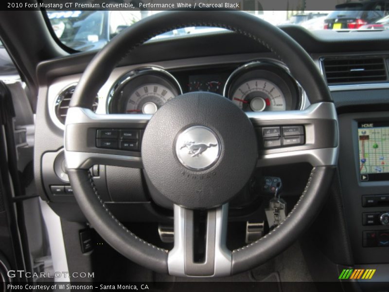 Performance White / Charcoal Black 2010 Ford Mustang GT Premium Convertible