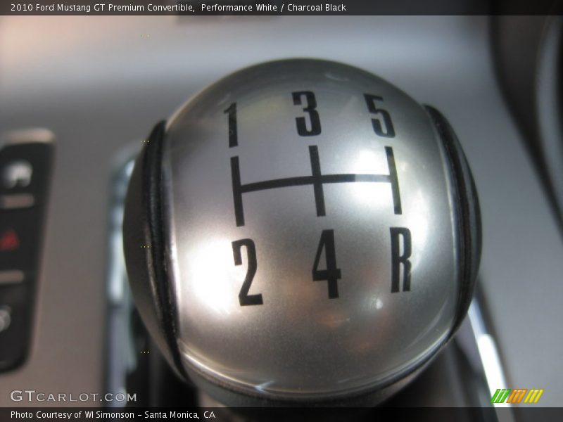 Performance White / Charcoal Black 2010 Ford Mustang GT Premium Convertible