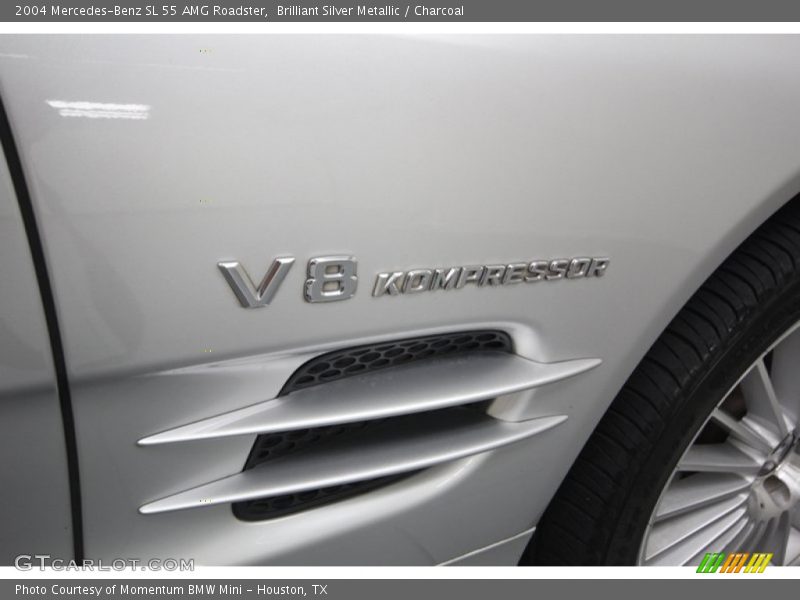 Brilliant Silver Metallic / Charcoal 2004 Mercedes-Benz SL 55 AMG Roadster