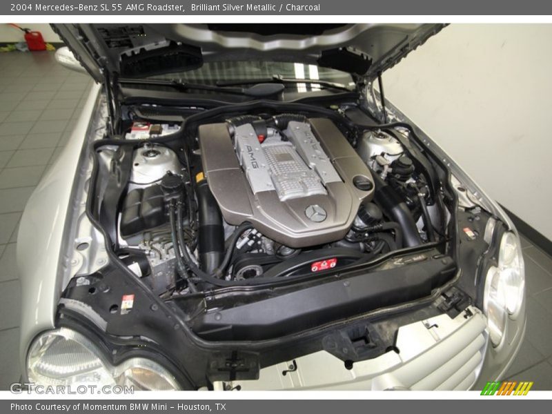 Brilliant Silver Metallic / Charcoal 2004 Mercedes-Benz SL 55 AMG Roadster