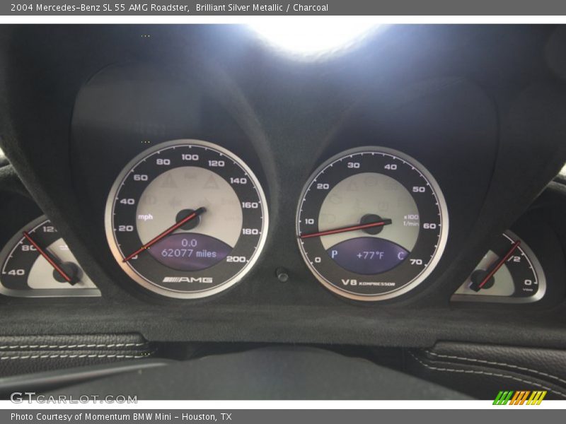 Brilliant Silver Metallic / Charcoal 2004 Mercedes-Benz SL 55 AMG Roadster
