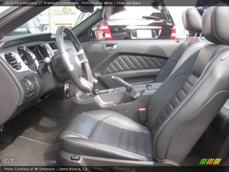 Performance White / Charcoal Black 2010 Ford Mustang GT Premium Convertible