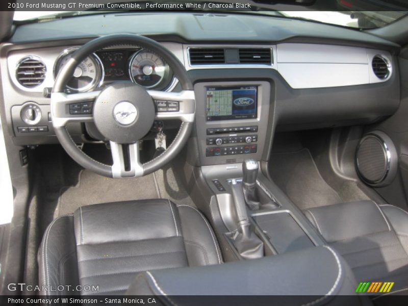 Performance White / Charcoal Black 2010 Ford Mustang GT Premium Convertible