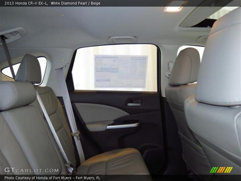 White Diamond Pearl / Beige 2013 Honda CR-V EX-L