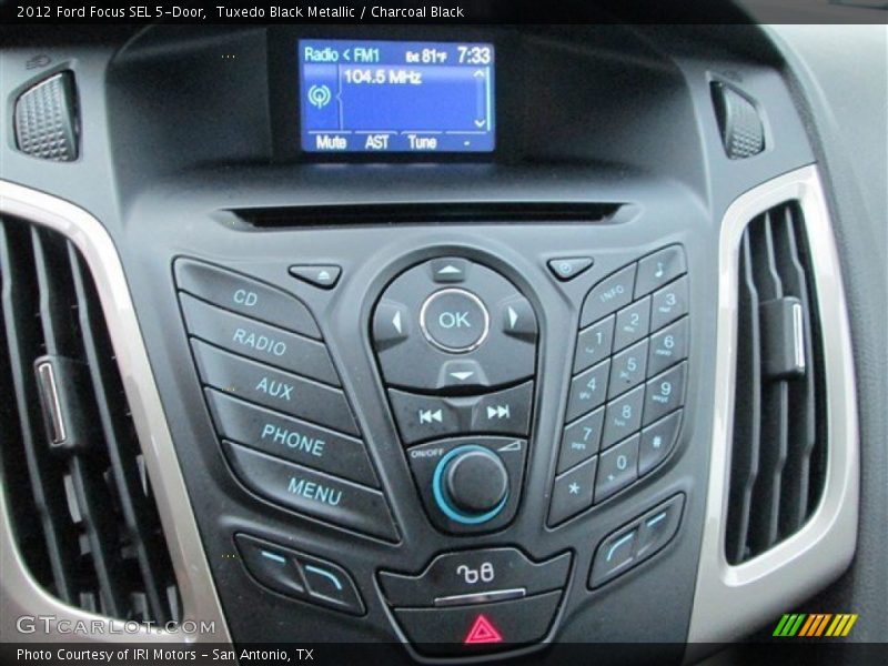 Tuxedo Black Metallic / Charcoal Black 2012 Ford Focus SEL 5-Door