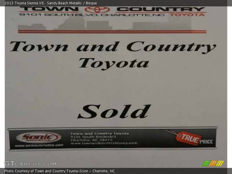 Sandy Beach Metallic / Bisque 2013 Toyota Sienna V6