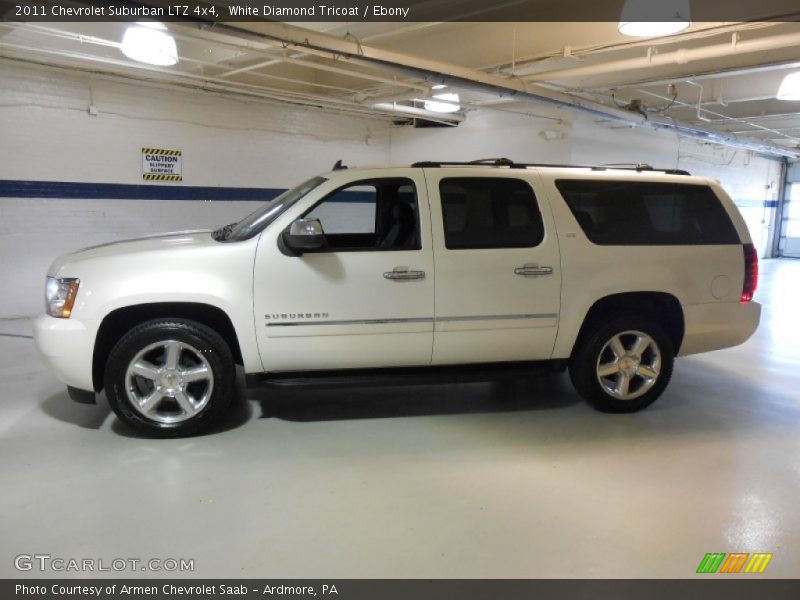 White Diamond Tricoat / Ebony 2011 Chevrolet Suburban LTZ 4x4