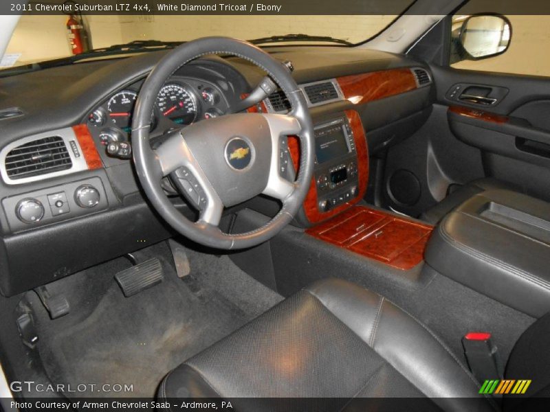 White Diamond Tricoat / Ebony 2011 Chevrolet Suburban LTZ 4x4