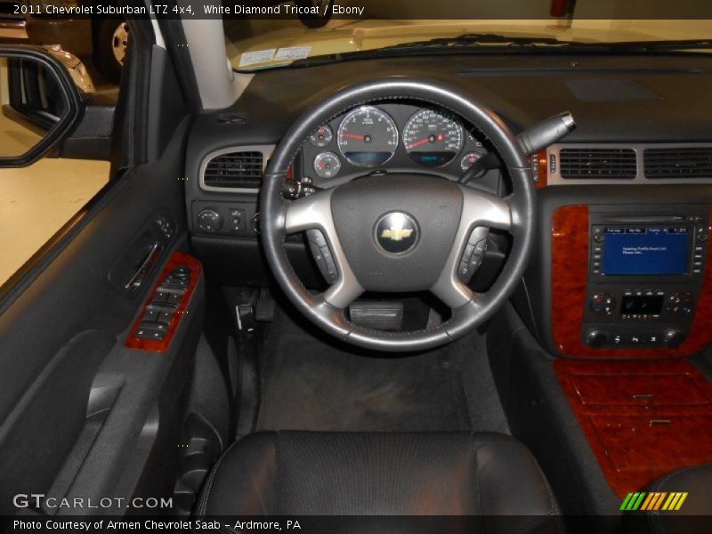White Diamond Tricoat / Ebony 2011 Chevrolet Suburban LTZ 4x4
