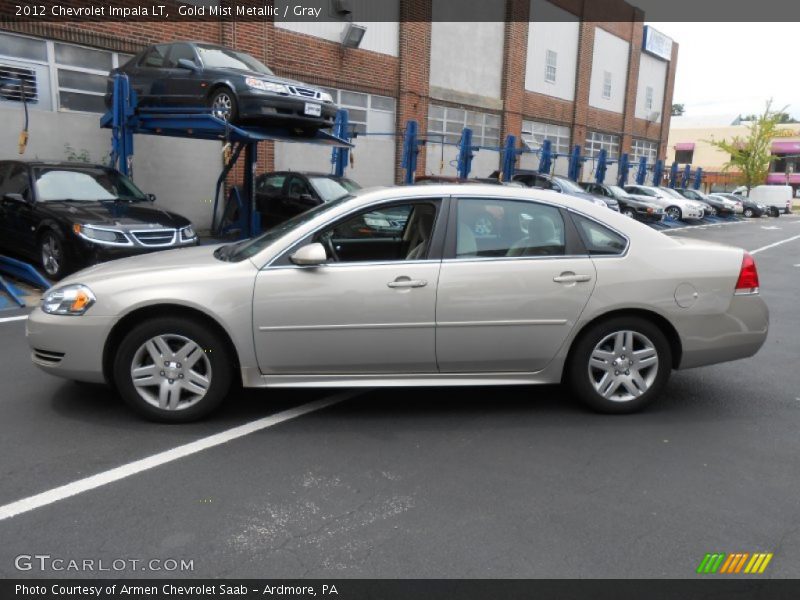 Gold Mist Metallic / Gray 2012 Chevrolet Impala LT
