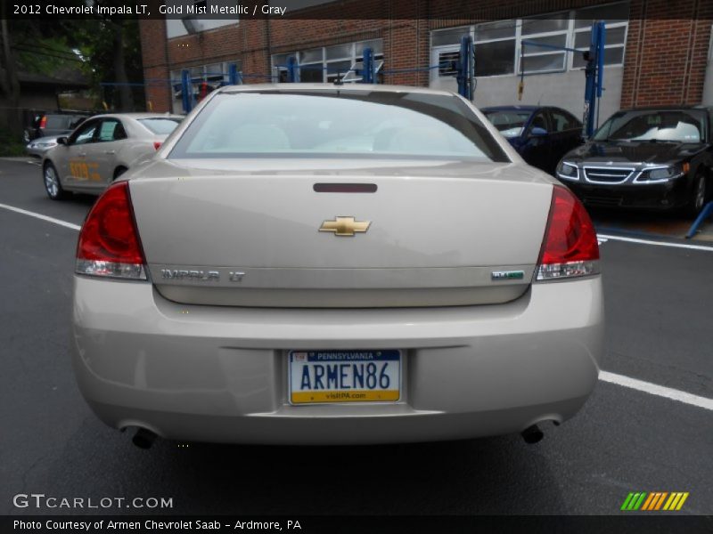 Gold Mist Metallic / Gray 2012 Chevrolet Impala LT